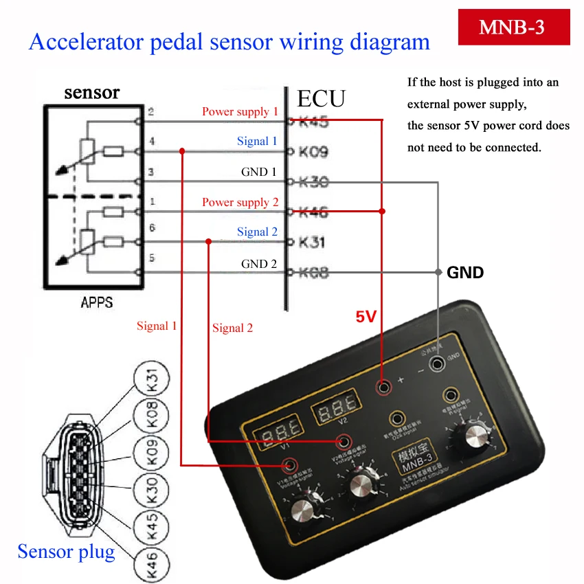 MNB-3 Auto Sensor Simulator Automobile Sensor Signal Generator Voltmeter MNB-2 Tester Car Oxygen Oil Pressure Sensor Simulator