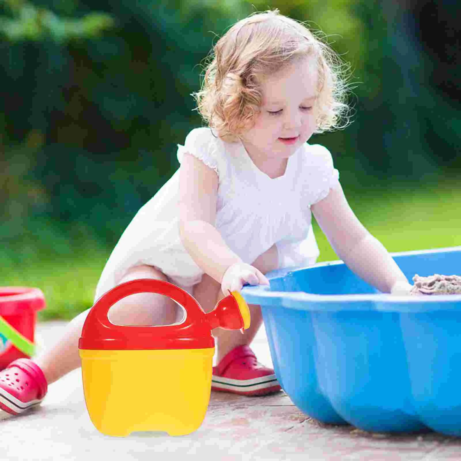 2 pezzi di annaffiatoio giocattolo lattine di fiori soffione doccia per bambini piccoli mini giocattoli in plastica