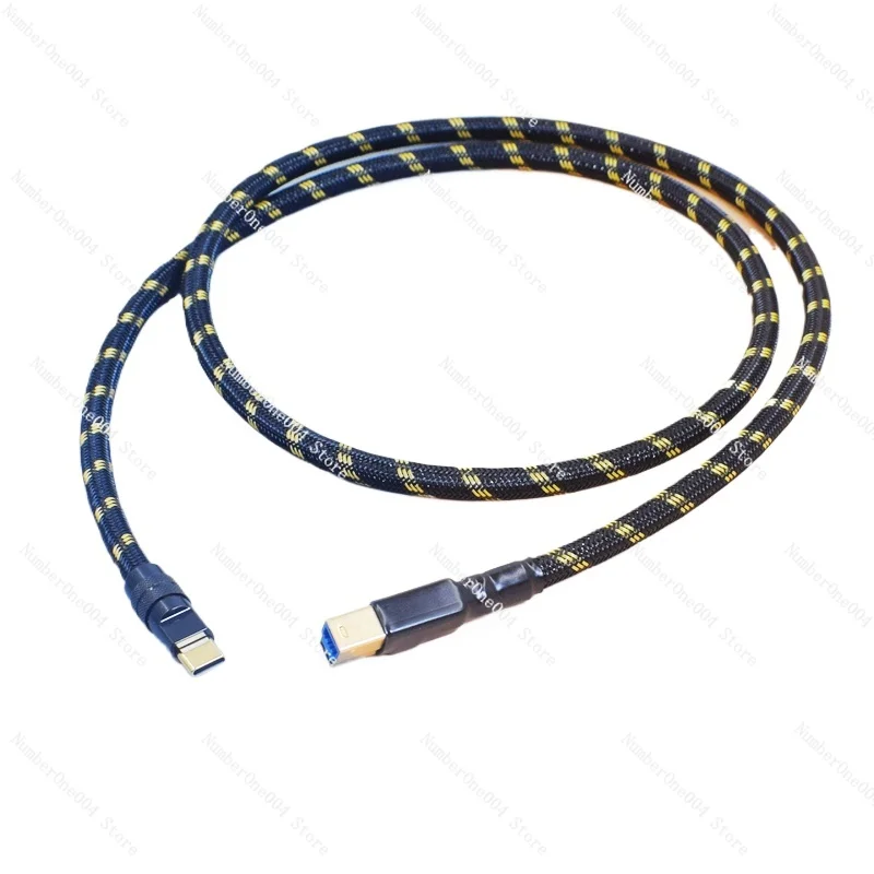 

Single Crystal Copper Silver-plated Cable Usb3.0 Data A-B Port DAC Decoder A To B Audio 3.0 Hard Disk