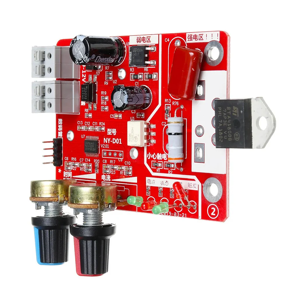 Controller Panel Module Adjustable Time Current Spot Welder Control Board Digital Display Portable DIY Battery Accessories