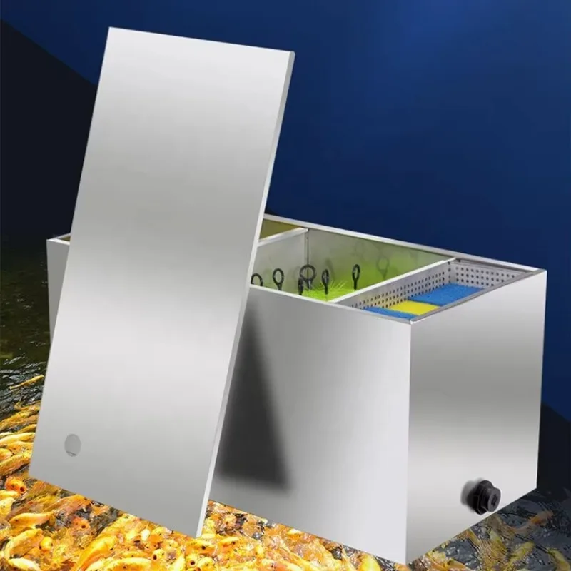 Outdoor pond stainless steel large water circulation system external aquarium filter box