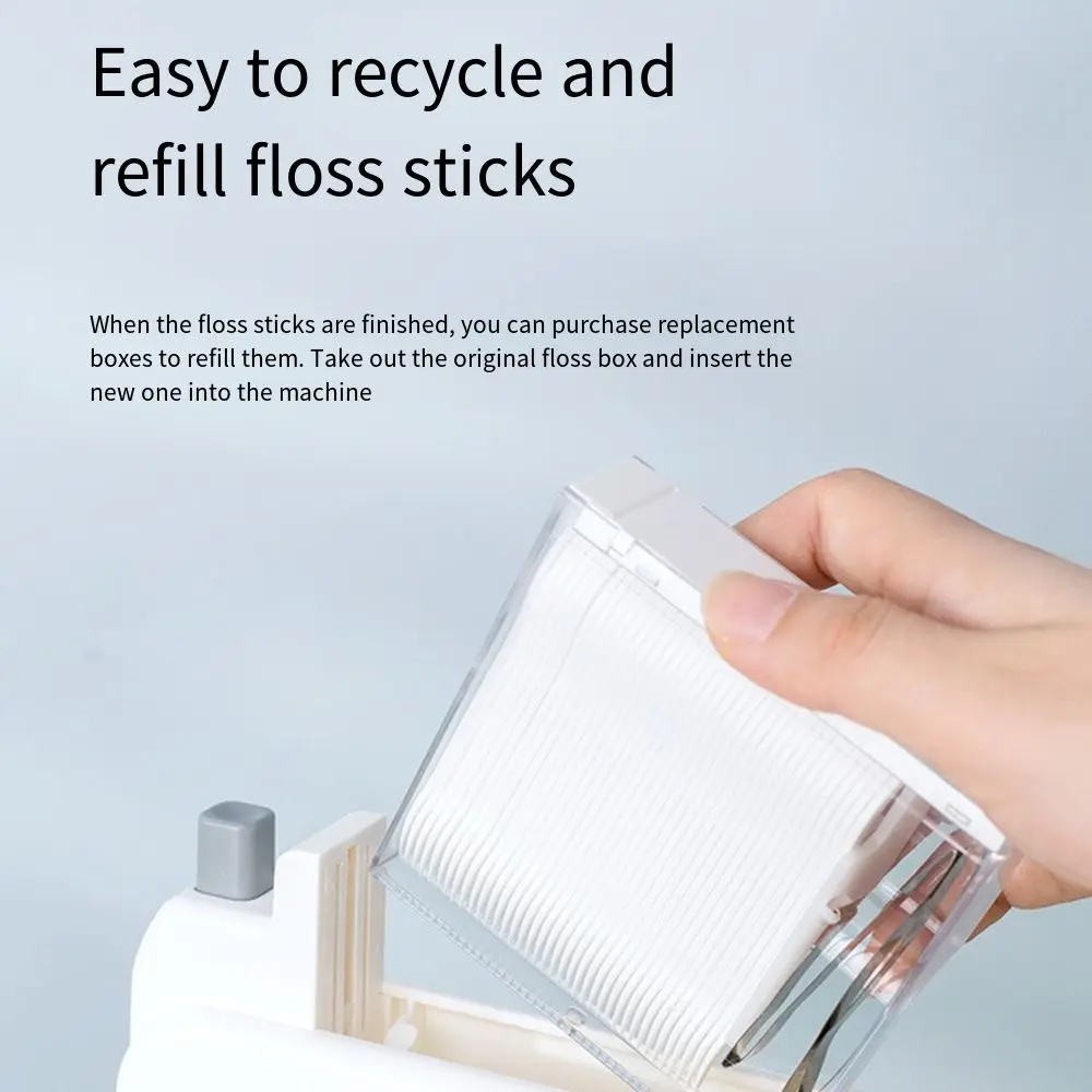 Pop-up automático caixa de armazenamento de fio dental higiene oral cuidados portátil dispensador de fio dental conveniente reutilizável