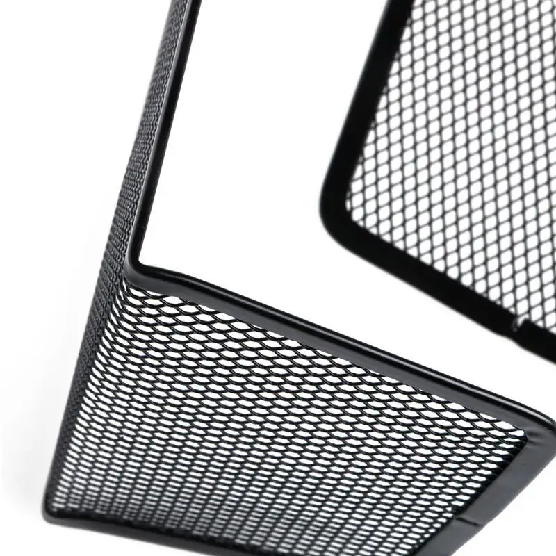 31BA Pack of 2 Black Mesh Metal Book Holder Desktop Magazines Files Holder