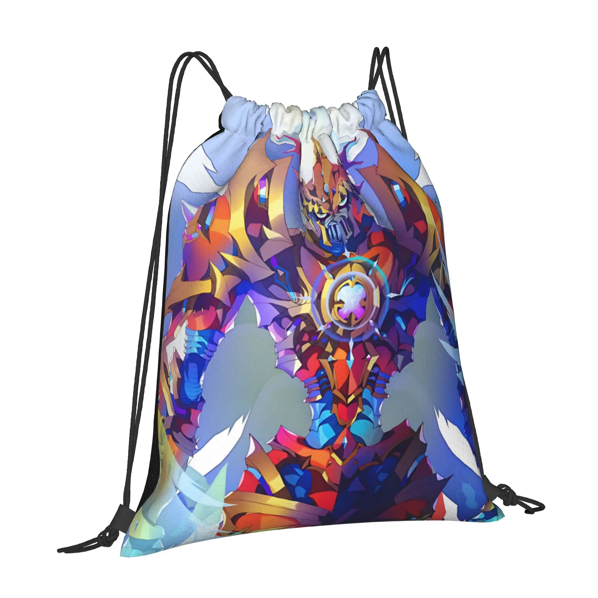 gym Pouch Digital Monster  Drawstring Bags Sports Unisex Storage Organize Bundle Pocket Rope Bag