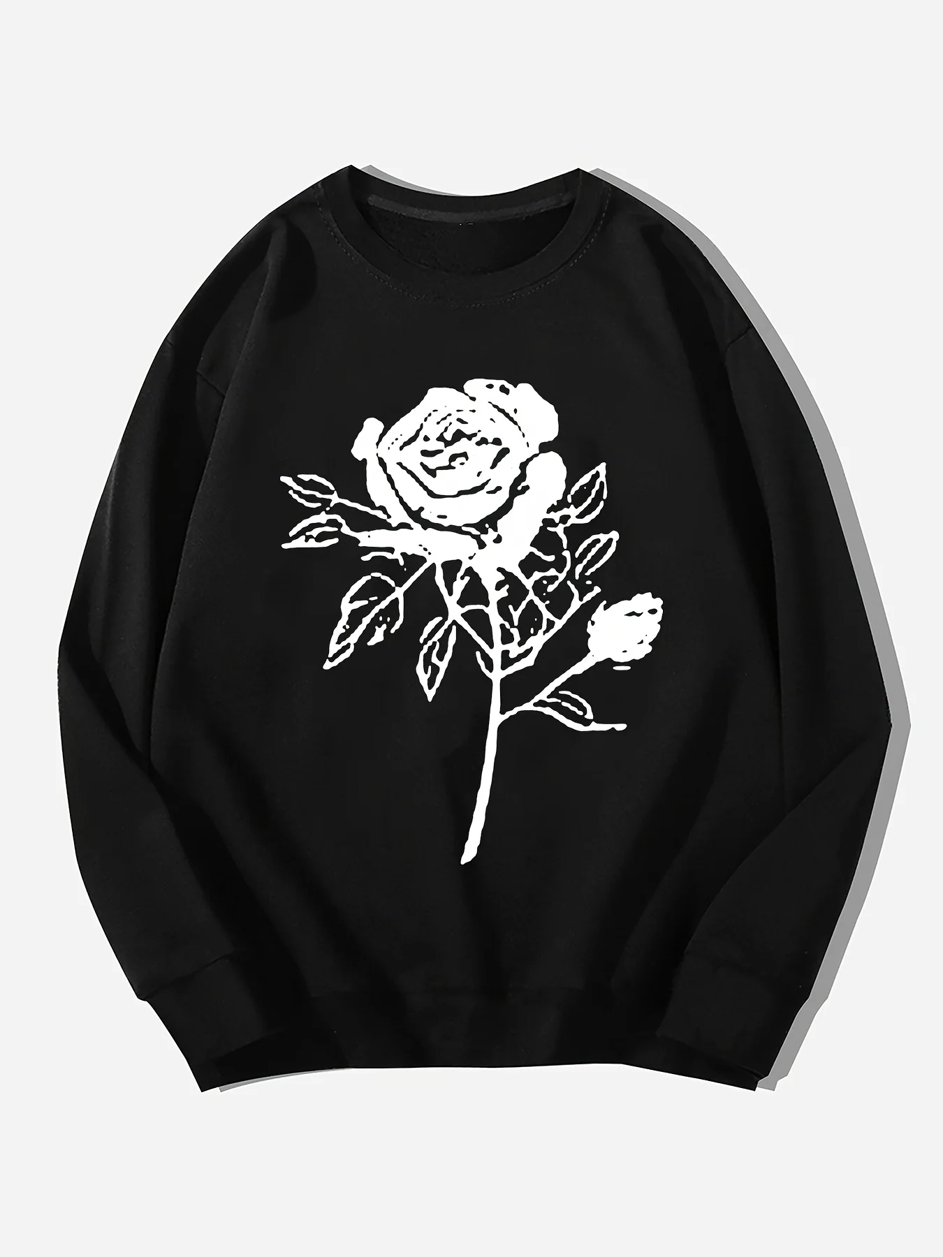 Męski, gruby sweter z okrągłym dekoltem, wykonany w 100% z miękkiej bawełny - idealny do stylu ulicznego, na siłownię i do codziennych aktywności na świeżym powietrzu - idealny dla rockerów.