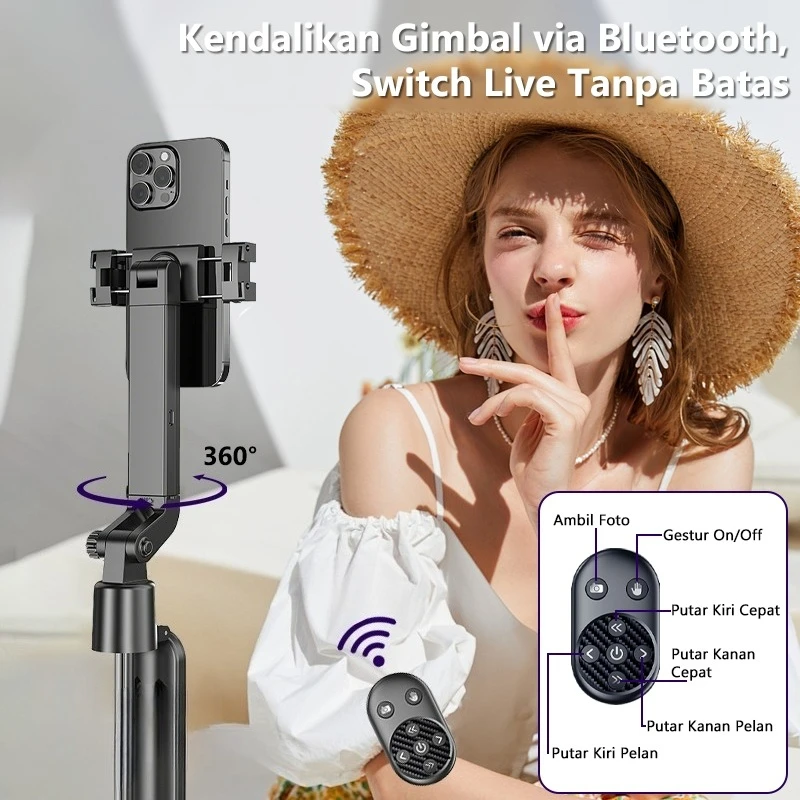 حامل ثلاثي القوائم لتتبع الوجه التلقائي بطول 1.83 مترًا لعام 2025، دوران 360 درجة، وجه AI بعد الحوامل الثلاثية مع جهاز التحكم عن بعد والإيماءات