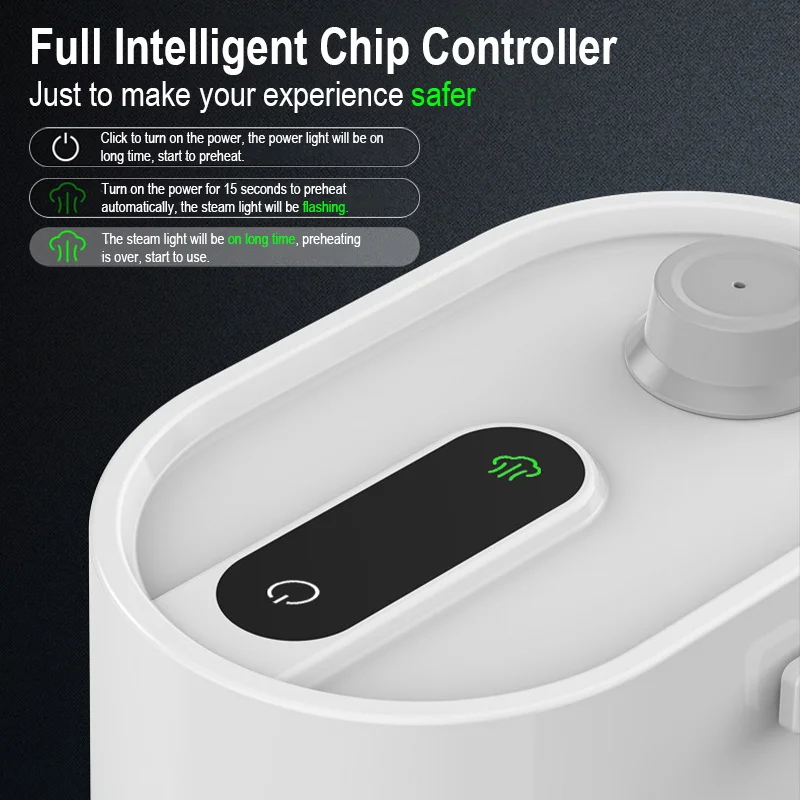 منظف بخار محمول باليد بقدرة 1200 وات، آلة تنظيف بالبخار المضغوط بدرجة حرارة عالية مع رؤوس فرشاة لسيارة الأثاث