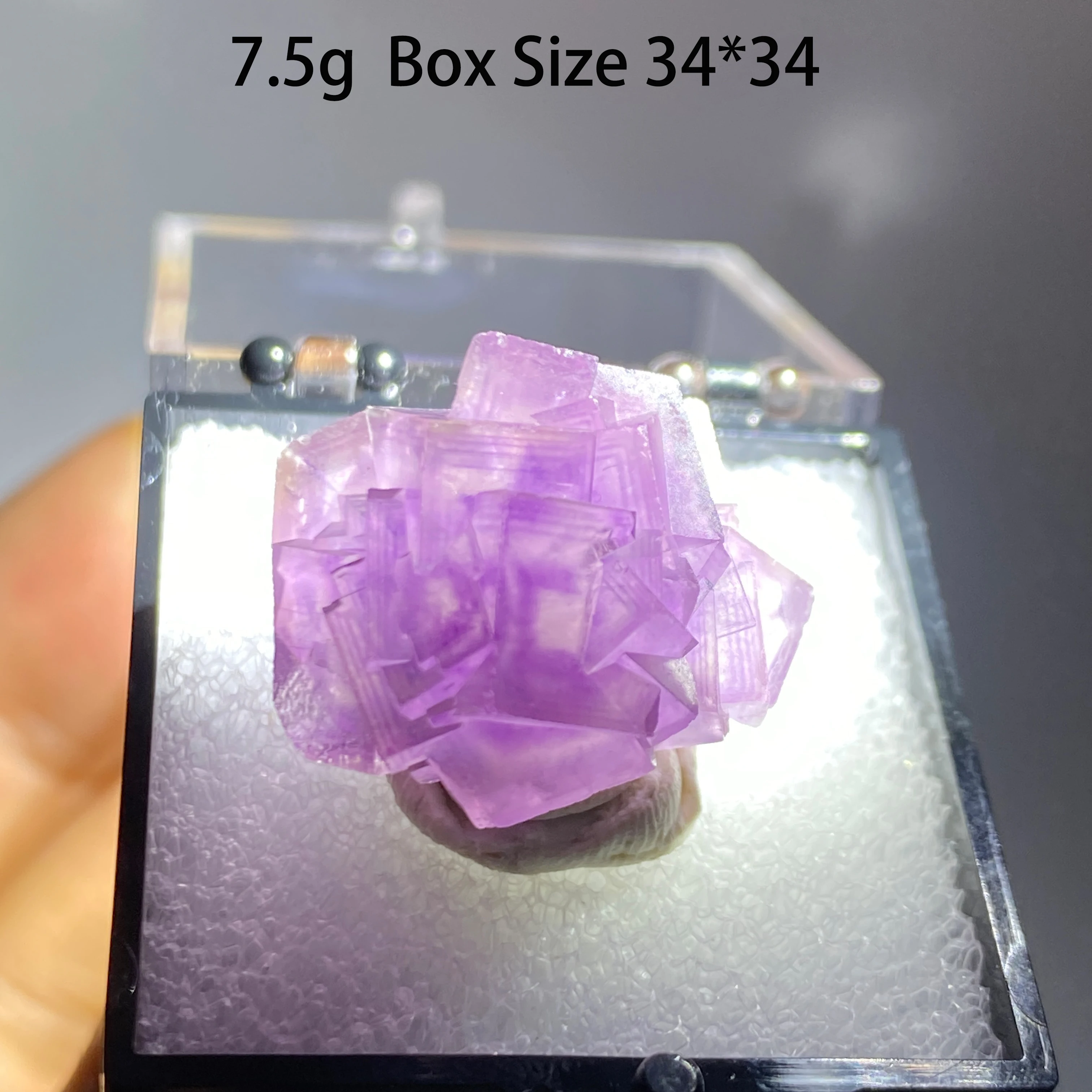 Natural Anhui Square Fluorite Quartz Crystal Mineral Reiki Healing Stone Home Decor Original Teaching Rock for Energy Healing