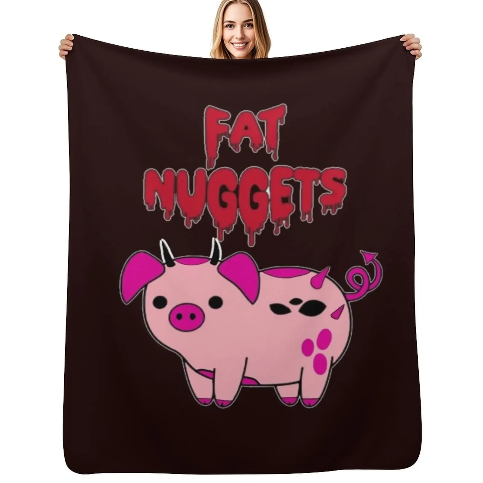 

Fat Nuggets Throw Blanket Soft Big Quilt christmas gifts Custom Blanket