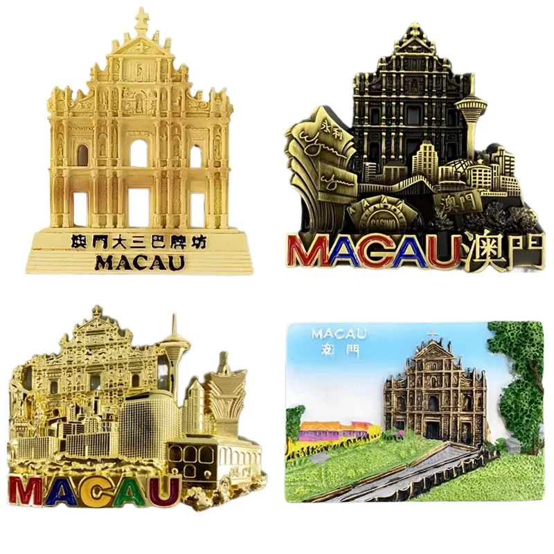 

Macau Fridge Stickers Ruins of St．Paul＇s Fridge Magnets China Travelling Souvenirs Home Decoration Wedding Gifts