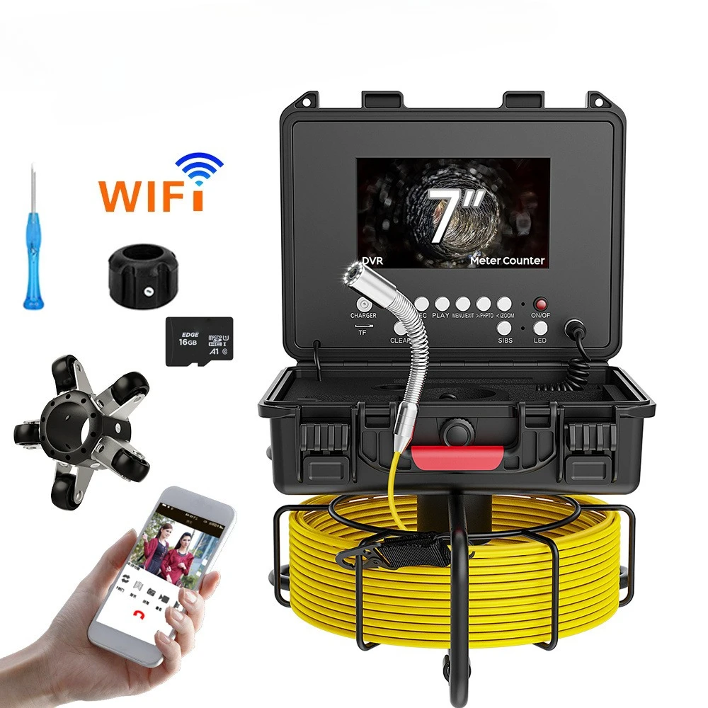 

F957-7 inch AHD video meter with WF hotspot remote underwater camera industrial pipeline endoscope inspection