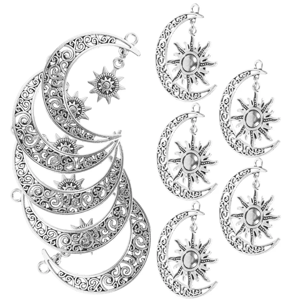 

10Pcs Vintage Sun Moon Alloy Charms Jewelry Pendants DIY Necklace Bracelet Accessories Unique Decorative Pendant