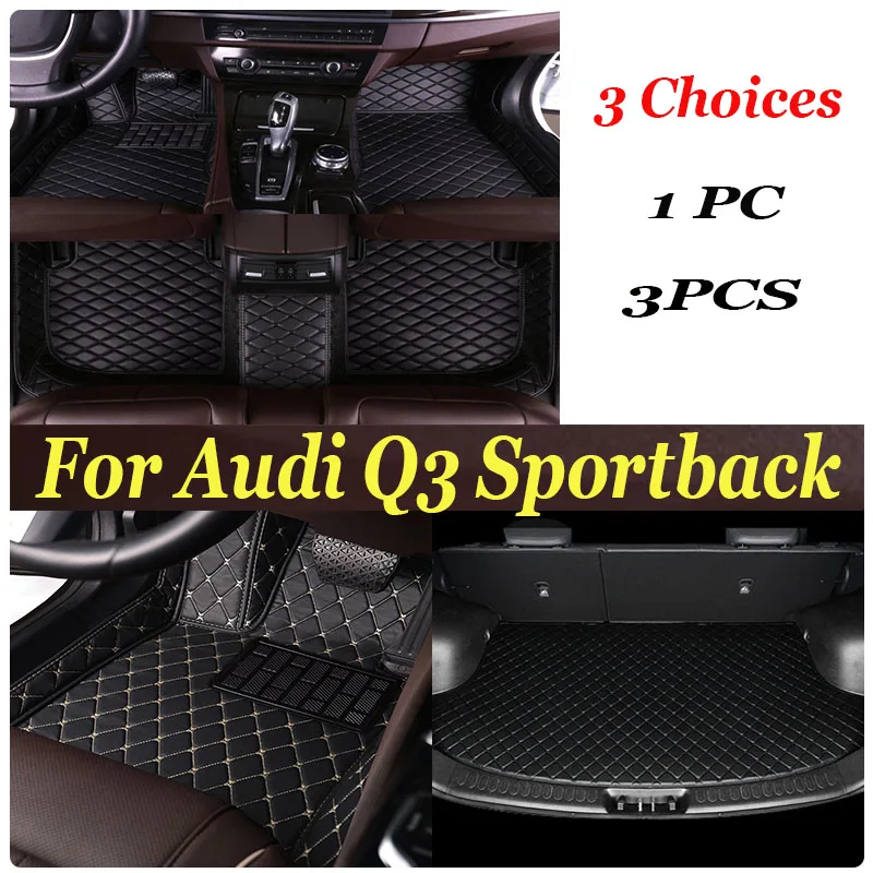 

Artificial Leather Custom Car Floor Mats for Audi Q3 Sportback 2020-2023 Year Interior Details Car Accessories