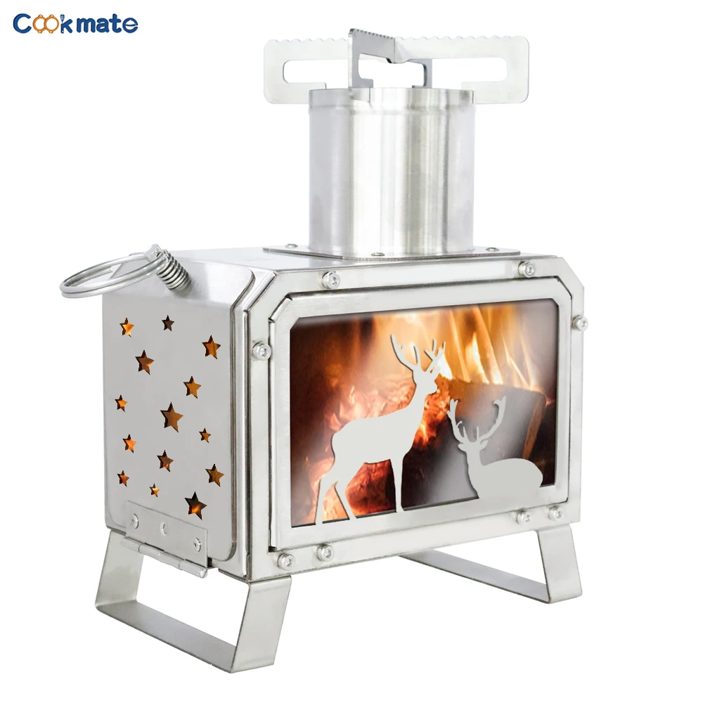 

Mini Tent Stove Portable Outdoor Wood Burning Stove for Winter Camping, Hunting, Cooking, Hiking, Fishing, Backpack