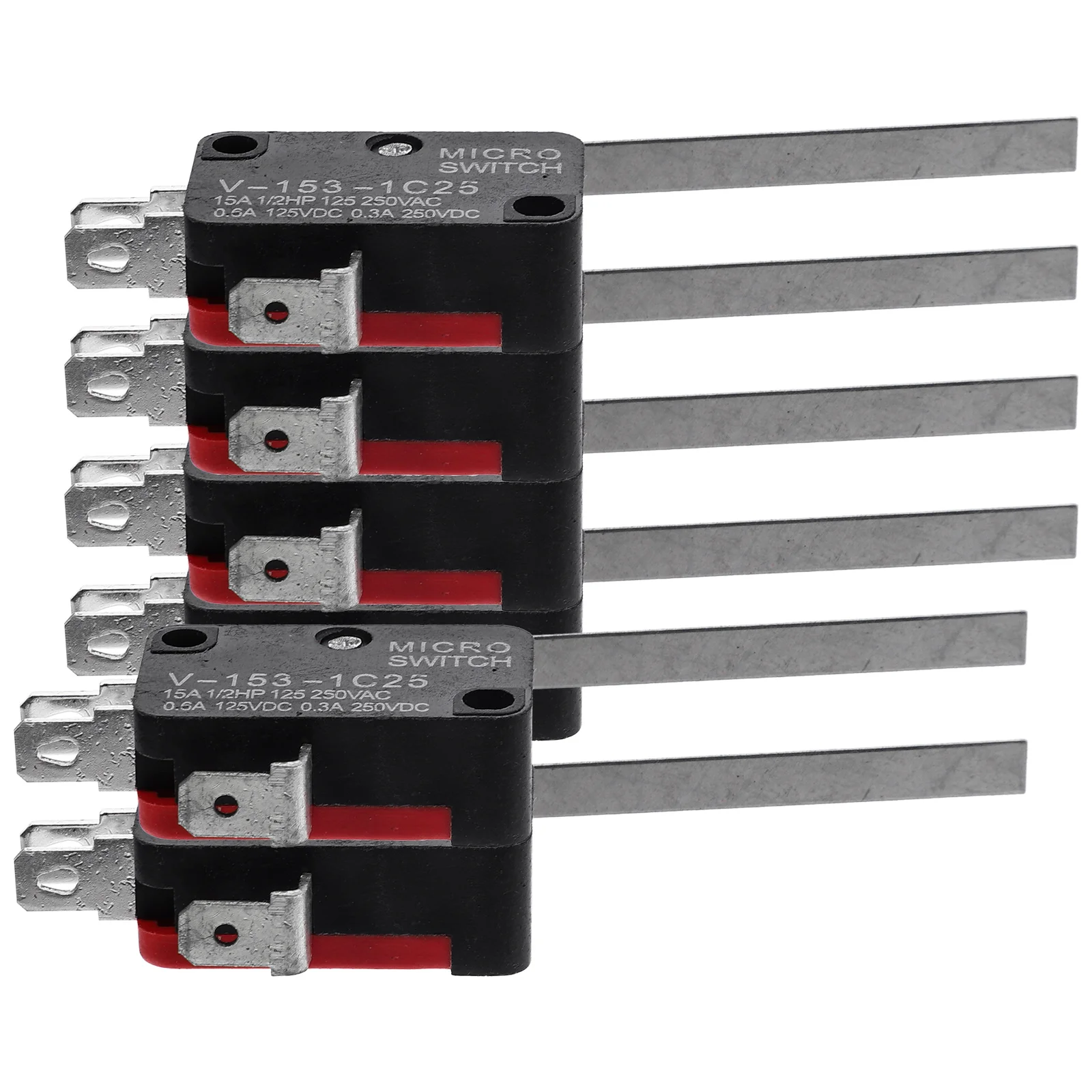 

6 pcs Limit Micro Waterproof Long Hinge Lever 500000 Cycles Long Life Electric Switch For Home Appliances Audio Mouse Business