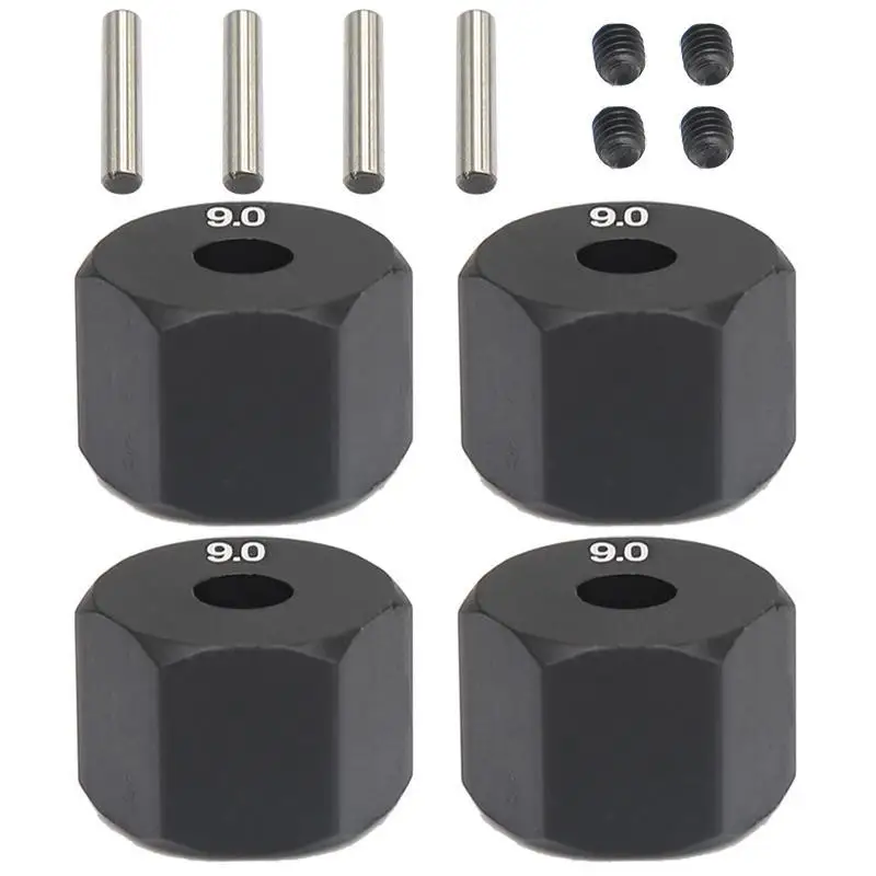 4Pcs 12MM Wheel Hex Hub Thickness for 1/10 RC Crawler Axial SCX10 Traxxax Trx4 Tamiya MST RC Car