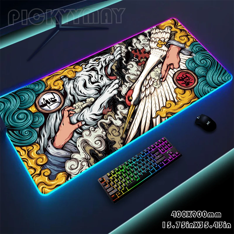 

Mousepads Popular LED Gaming Desk Pad Large Backlight Desk Mat 50x100cm Gamer Mousepad RGB Mouse Pad Luminous Mouse Mat