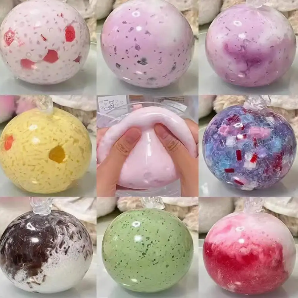 DIY Squish Ball Craft Kit Empty Squeeze Ball Skins with Filling Materials Like Foam Slow Rebound Stress Relief Toy