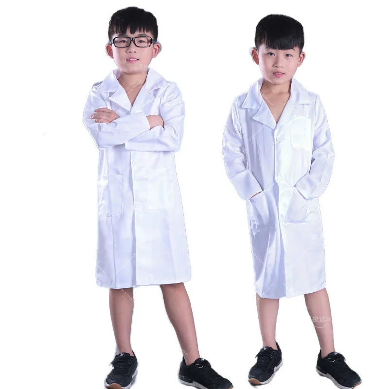 Children cosplay science white lab clothes experimental protection special class uniform cosplay doctor costume for children