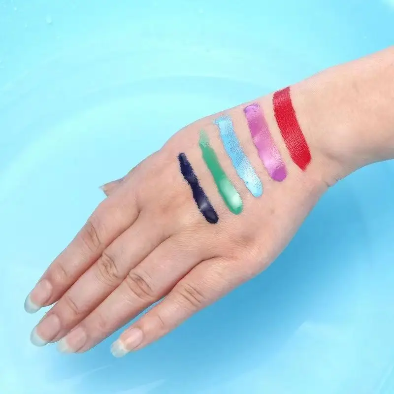 Kit de pintura facial de 12 colores: maquillaje lavable a base de agua para Halloween y escenario, acabado nacarado mate no tóxico, alta pigmentación