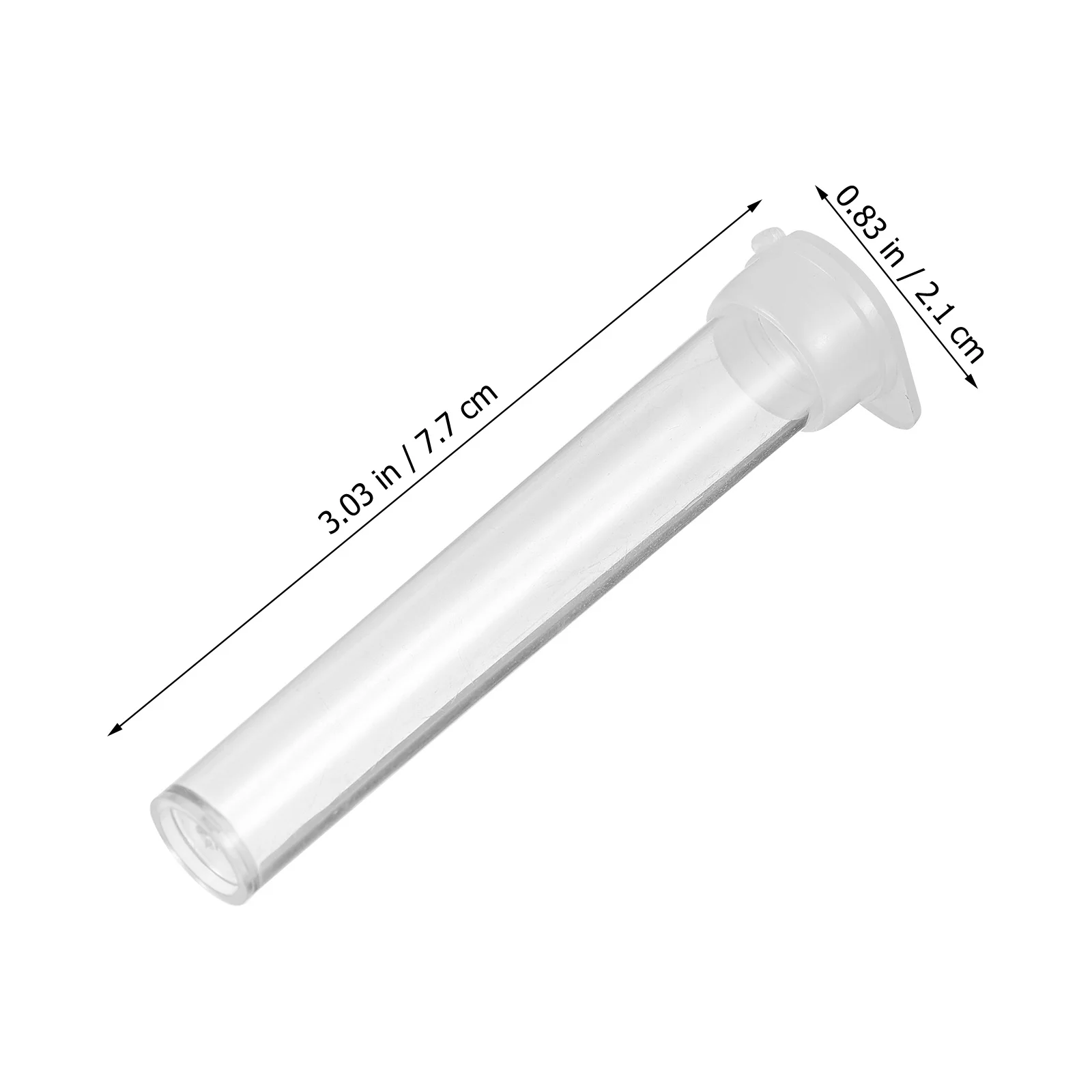 

100Pcs Test Tube Bottles Plastic Cylindrical Tubes Three Holes Lid Durable Lightweight Storage Container for Liquids