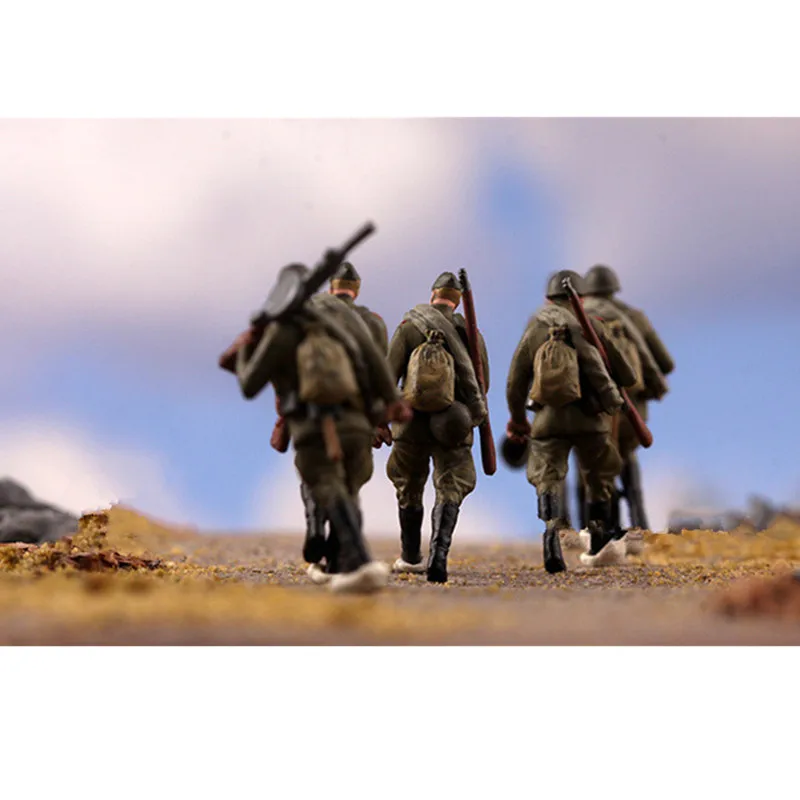 Figurines d'Action de l'Armée Rouge Soviétique, Marche 6 Soldats, Jouets, Accessoire de Scène, Collection de Poupées, Échelle 1:72, 6 Pièces