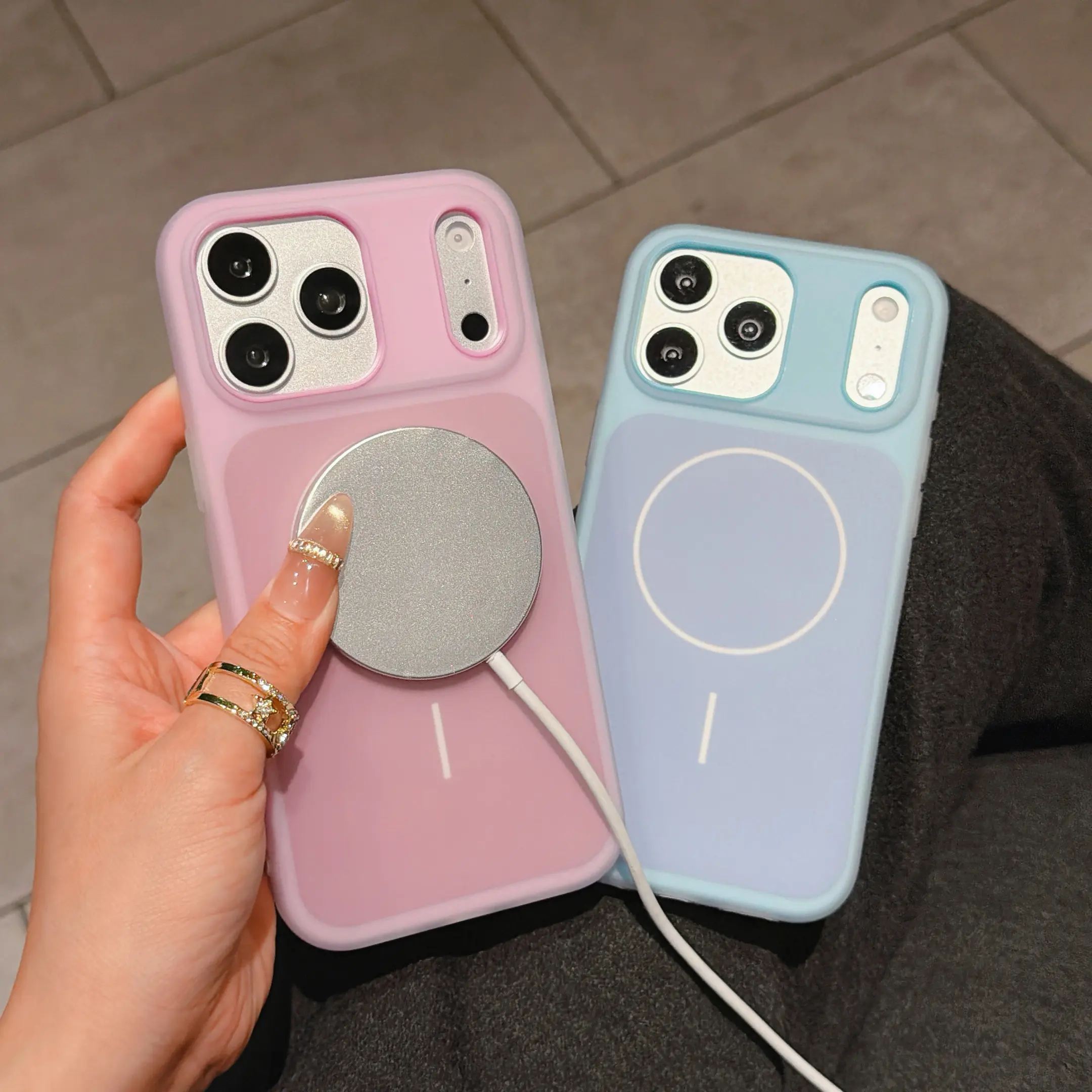 

Новый беспроводной зарядный матовый мягкий силиконовый чехол для iPhone 15 16 17 Pro Max Air, магнитный чехол для Apple 14 13 12