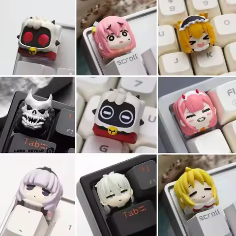 Anime Keycaps Hand-made Resin Kawaii Animated Characters Point Keycap Mechanical Keyboard Custom Gaming Accessories Keycap Gift