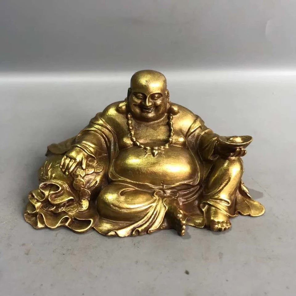 Bronze Maitreya Buddha ornaments, Laughing cloth bag Buddha, Big Belly  bronze statue, Buddha home ornaments