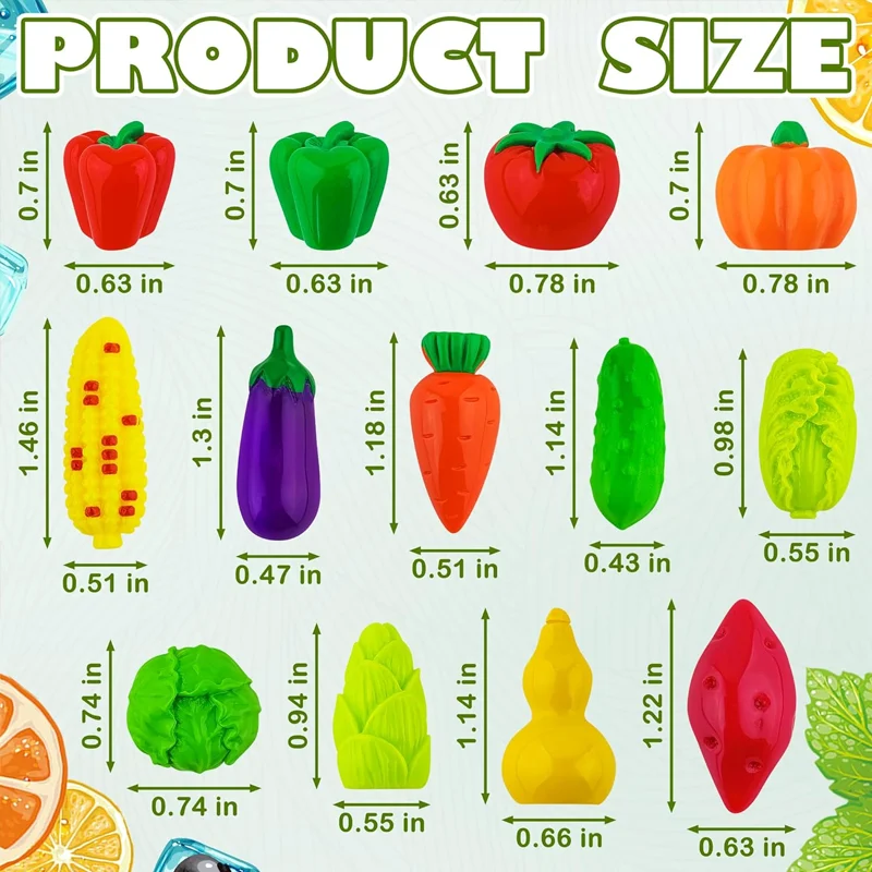 10/20 Pcs Mini Resin Vegetable Figurines Miniature, Tiny Fake Vegetables for DIY Crafts Landscapes Garden Home Decoration