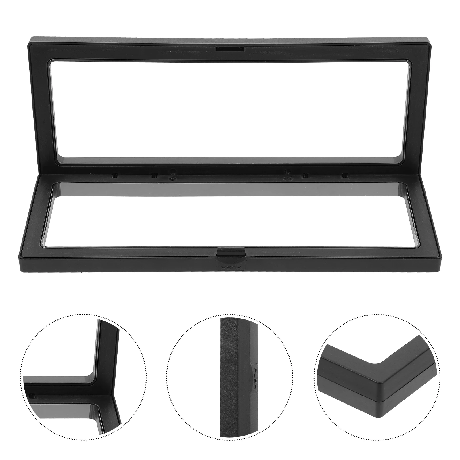 

3D Floating Frame Jewelry Display Case 23X9Cm Black Coin Medal Stamp Shadow Box For Home Business 3D Display Box For