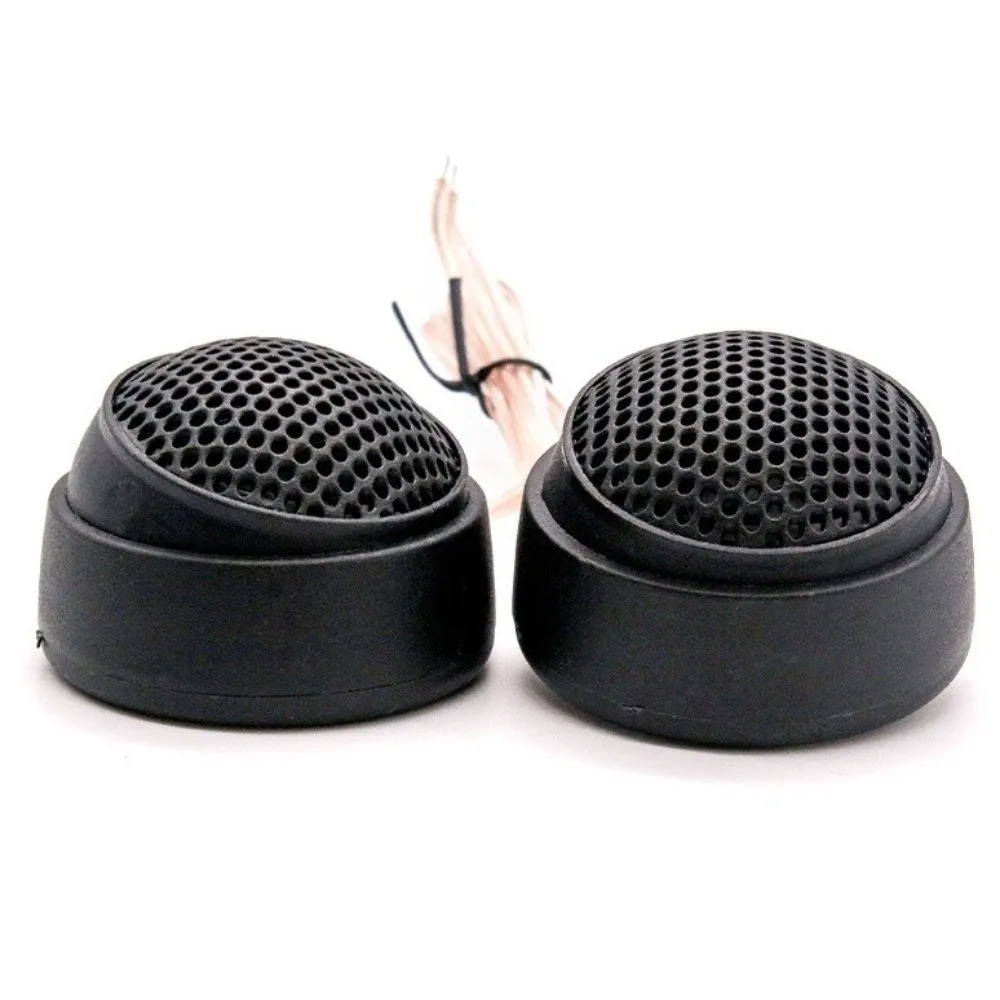 2pcs High Efficiency Car Tweeters High Frequency Treble Loudspeakers Dome Speaker Sound Universal Black Loud Audio