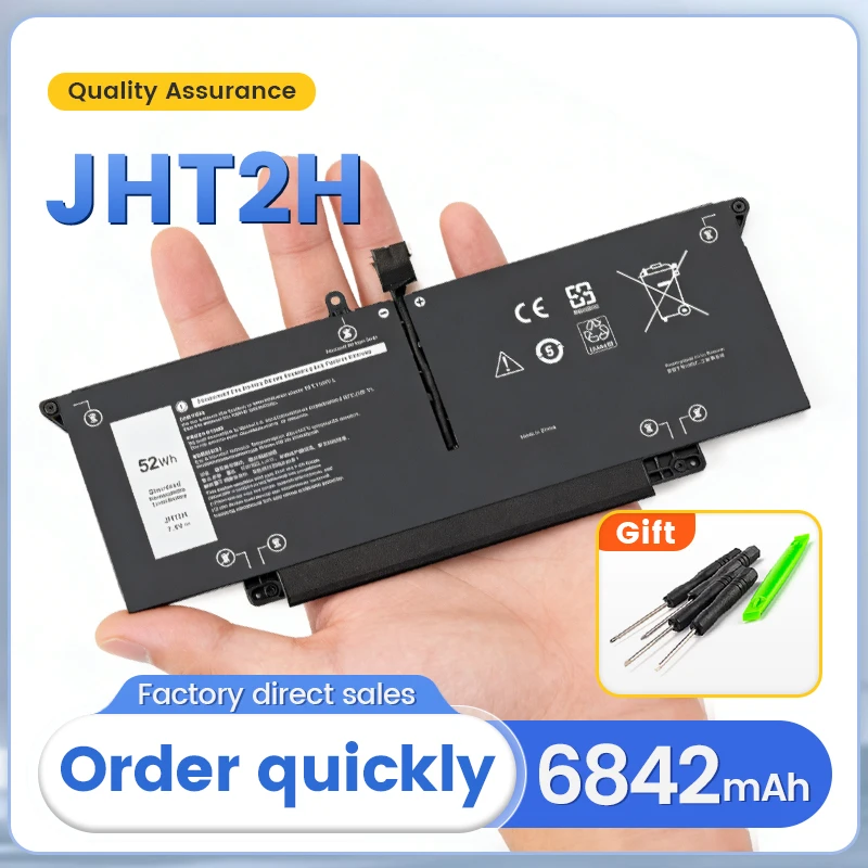 Somi JHT2H 52WH Laptop Battery for DELL Latitude 7310 7410 Series 35J09 0YJ9RP 009YYF 07CXN6 04V5X2 0HRGYV