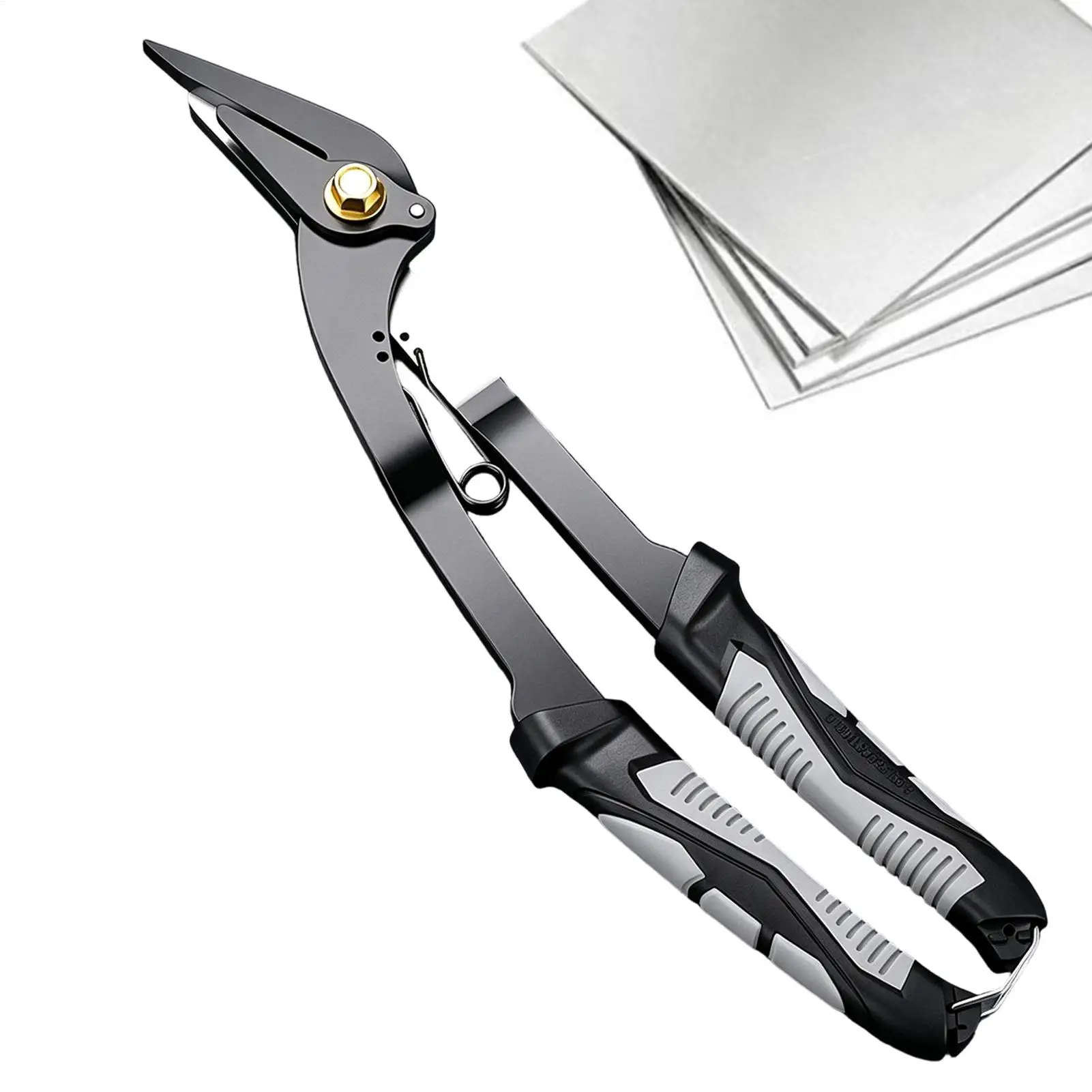 Metal Snip Rust-Resistant Long-Lasting Ergonomic Grip Scissors Metal Cutter Tool For Aluminum Gutter PVC Stainless Steel DIY