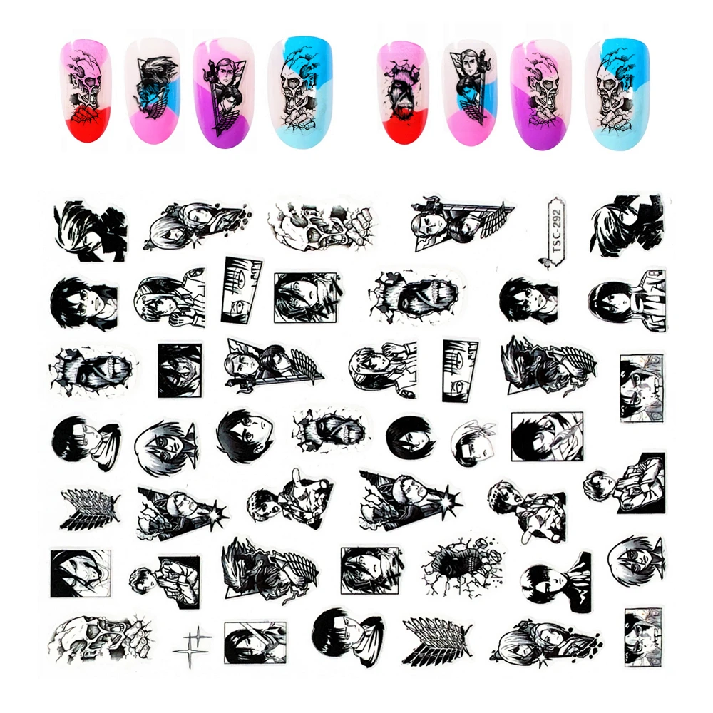 

TSC292 TSC-581 skull 3D Back glue Nail Art Stickers Decals Sliders Nail ornament decoration