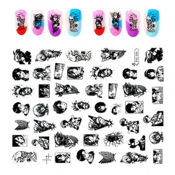 TSC292   TSC-581 skull 3D Back glue Nail Art Stickers Decals Sliders Nail ornament decoration