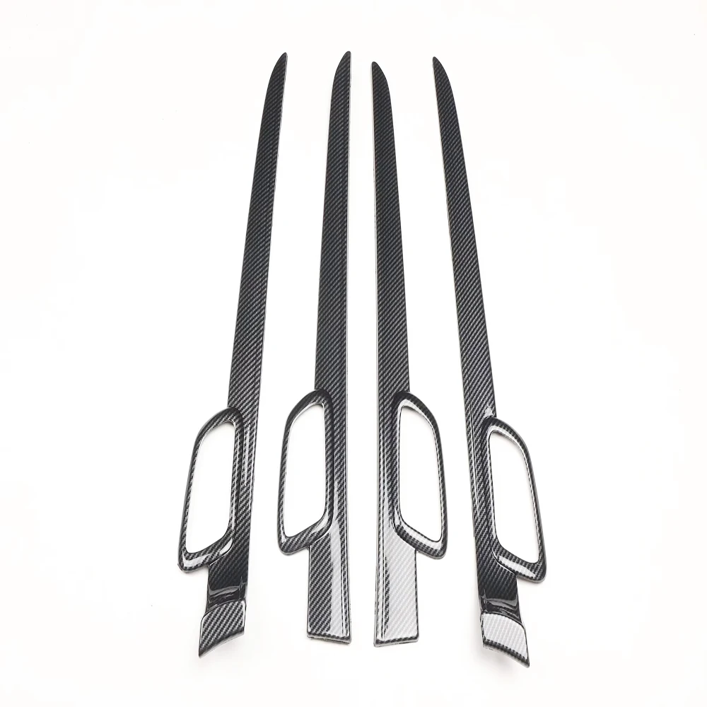 LHD RHD For Jeep Grand Cherokee 2014 2015 ABS CarbonFiber Car inner handle bowl cover Door strip Interior Accessories