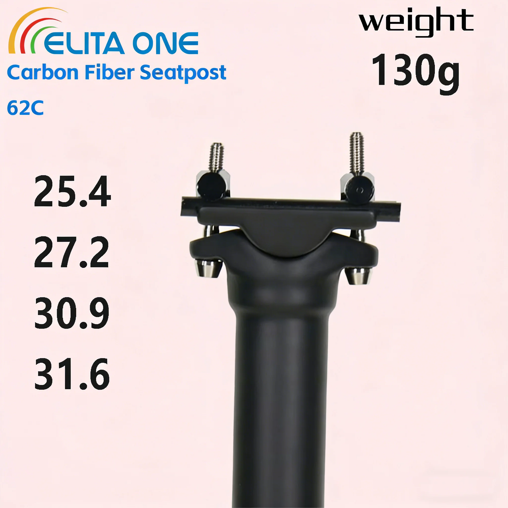 

ELITA ONE Ультралегкий карбоновый подседельный штырь 25.4/27.2/30.9/31.6 для MTB/шоссейных велосипедов, 62C