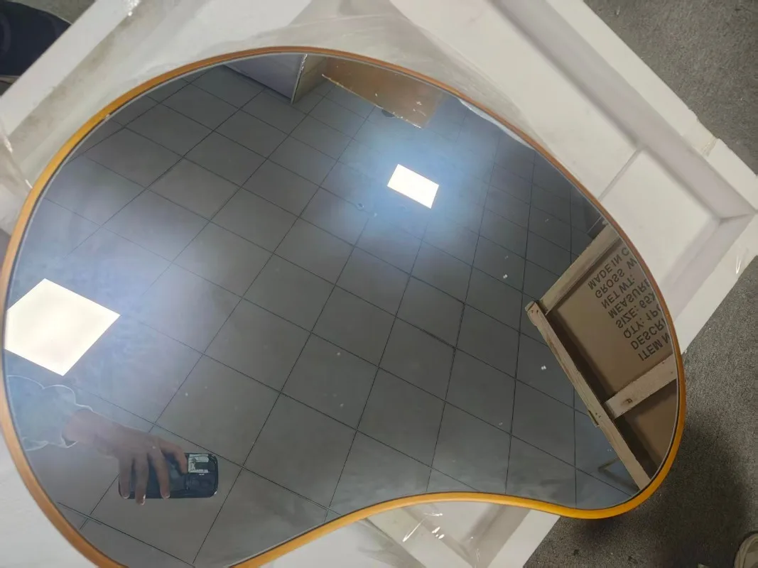 الشمال غير النظامية خزائن الحمام الإقامة المنزلية مدخل مرآة الزخرفية الحمام خلع الملابس مرآة خزانة أثاث الحمام #4