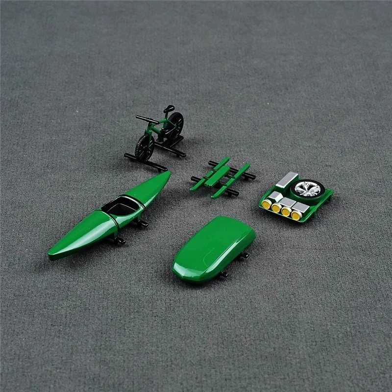 1/64 Roof Accessories accessories Roof Box Bicycle Kayak Luggage Rack KIT for 1:64 Car Model  only parts WITHOUT CAR