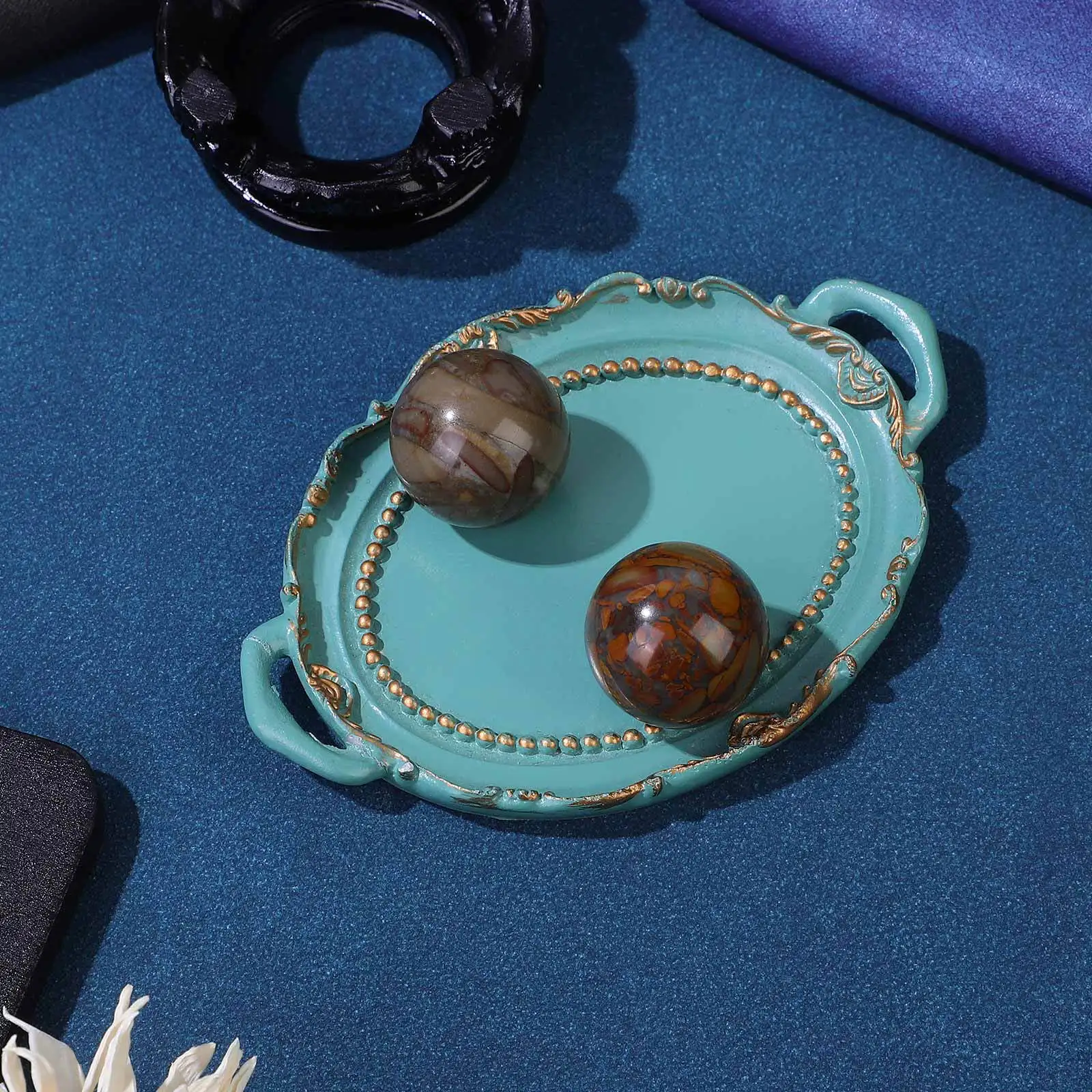 2 قطعة كرات تدليك اليد الزخرفية حجر اليد ممارسة كرات صغيرة لحركة العضلات وتدفق الدم أداة تدليك سهلة الحمل