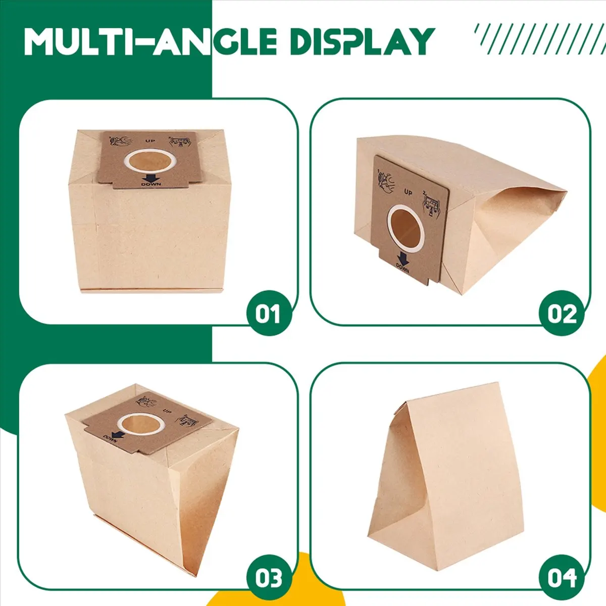 #17M 10 Pcs Dual Filter Dust Bag for Z1480 ZW1200-211 ZC1120B ZC1120R,Vacuum Cleaner bag,(paper)