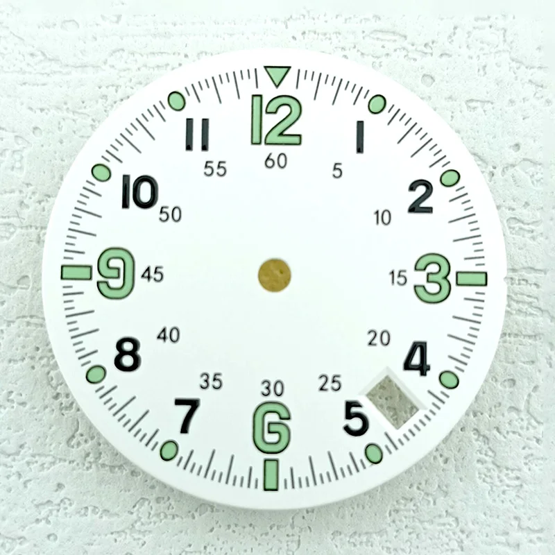 28.5mm watch dial Suitable for NH35 movement single calendar aseptic custom logo watch NH35 Dial parts