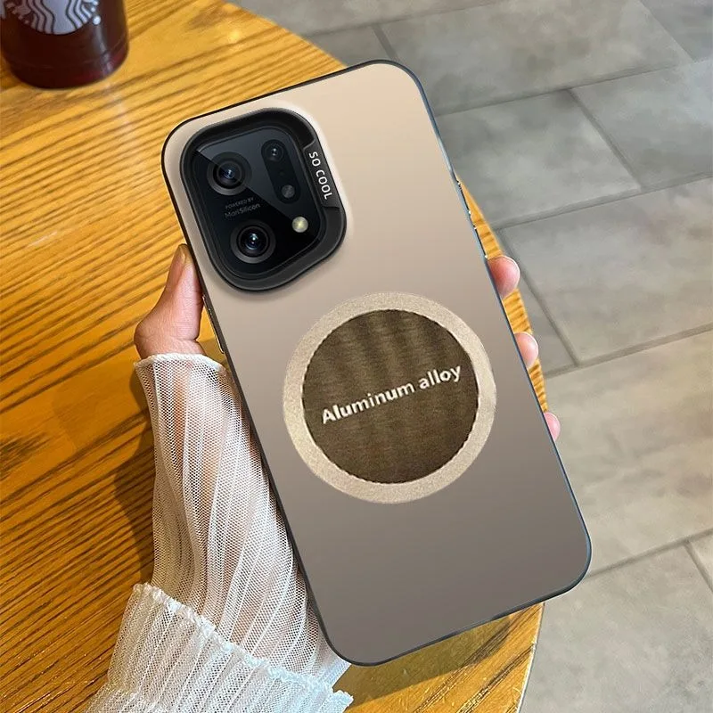 حافظة هاتف مغناطيسية مضادة للسقوط لتبديد الحرارة لهاتف OPPOReno 15/14/13Pro 15ProMax 15/14/13F 14FS غطاء حماية صلب متجمد