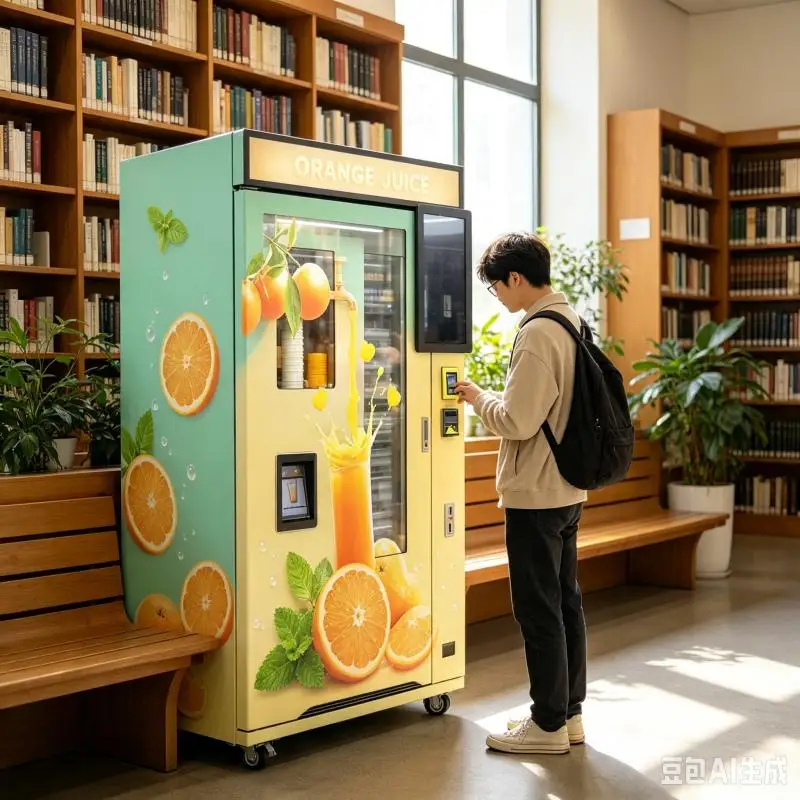 Customized Orange Juice Vending Machine Automatic Fresh Citrus Juicer With Smart Control Panel System
