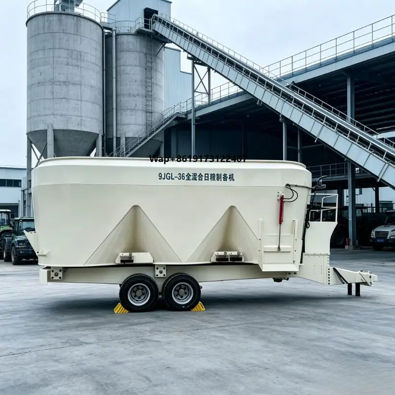 Blank Customized TMR Mixer Machine36 Cubic Meter Pull Type Design HighHardened Steel Farm Equipment