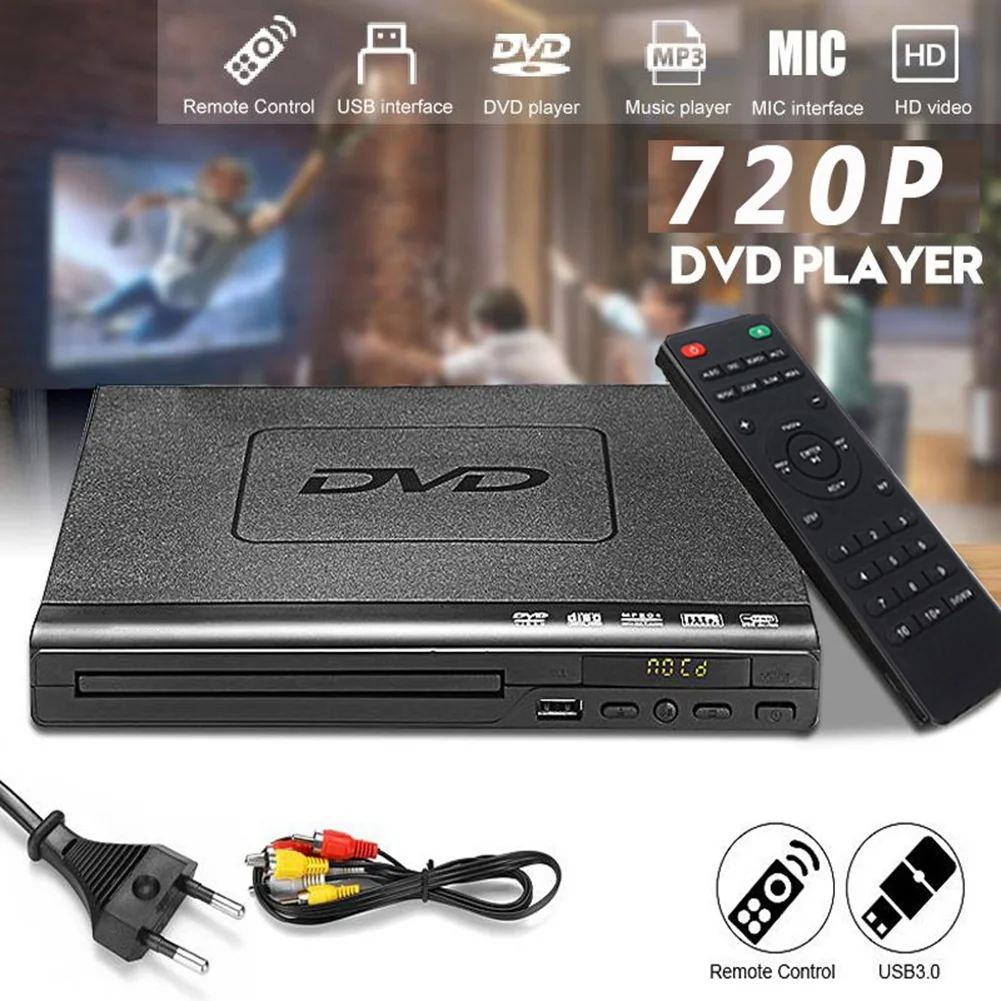 720P Home DVD Player Multimedia Digital TV Support USB/CD/EVD/DVD-RW/VCD/MP3/MP4 Home Theatre System