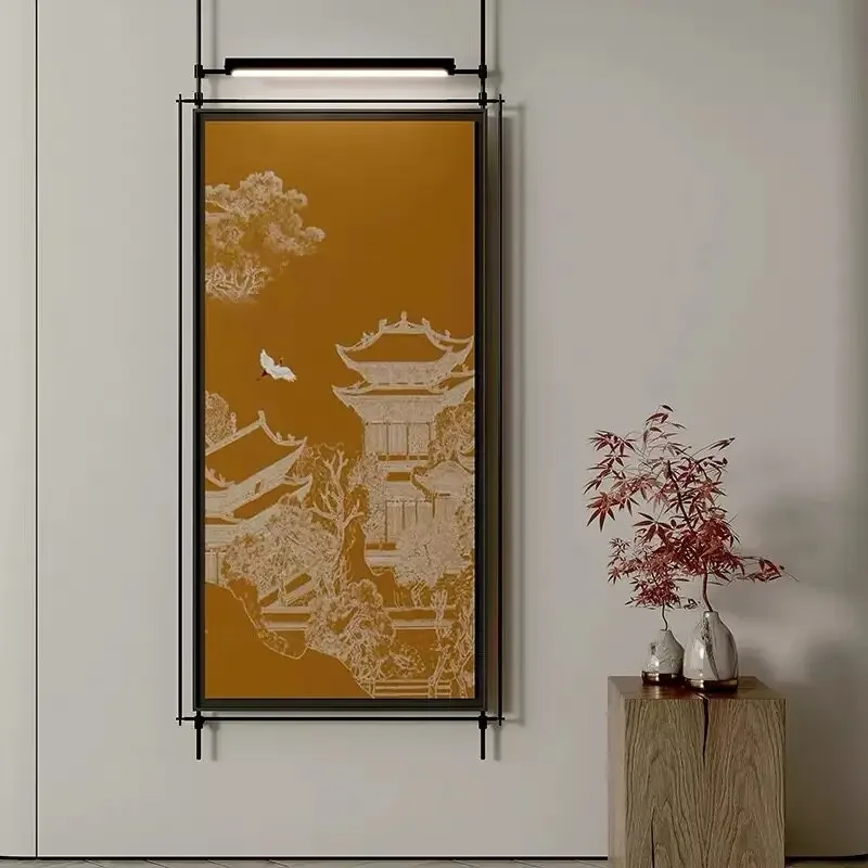 New Chinese-style hanging paintings, antique metal boom decoration club, advanced installation paintings