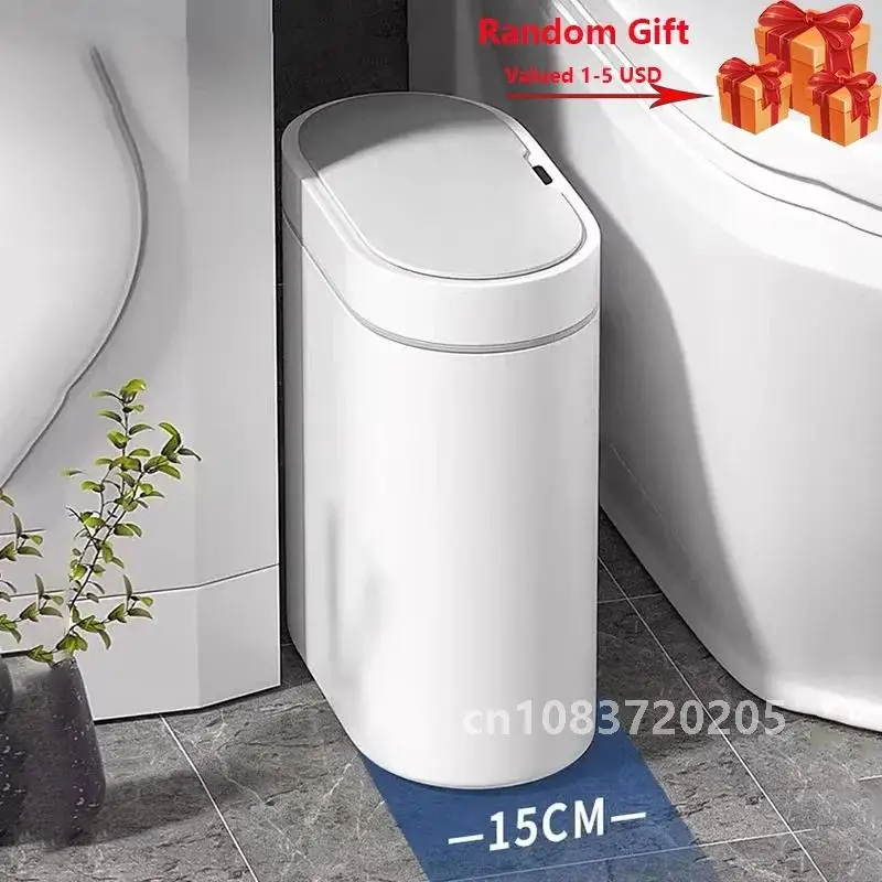 7L Automatic Sensor Trash Can Electronic Smart Household Bathroom Toilet Waterproof Narrow Dustbin Kitchen Induction Garbage Bin