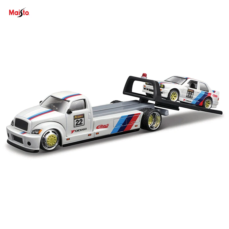 Maisto 1:64 FLATBED/1988 BMW M3 E30 1965 FORD MUSTANG elite